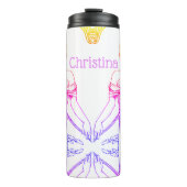 Art nouveau Alphonse Mucha Thermosbeker (Voorkant)