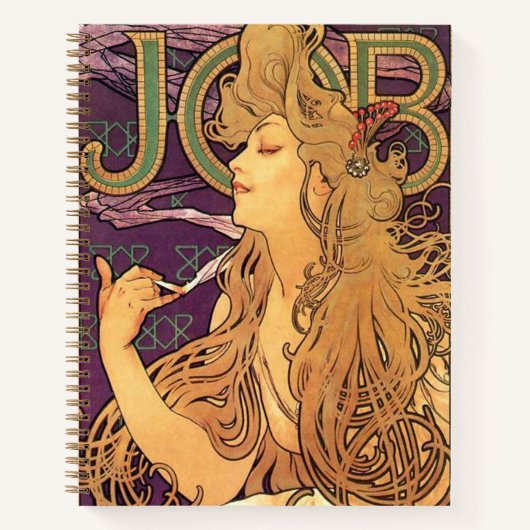 Art Nouveau Alphonse Mucha vintage Notitieboek (Voorkant)