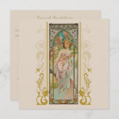 Art Nouveau Alphonse Mucha voor elke gelegenheid Kaart (Voorkant / Achterkant)