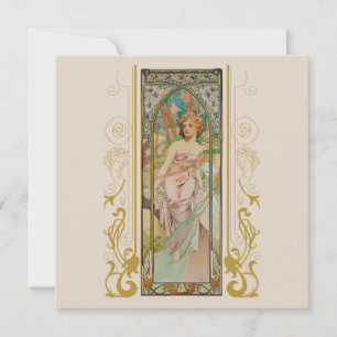 Art Nouveau Alphonse Mucha voor elke gelegenheid Kaart