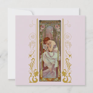 Art Nouveau Alphonse Mucha voor elke gelegenheid Kaart