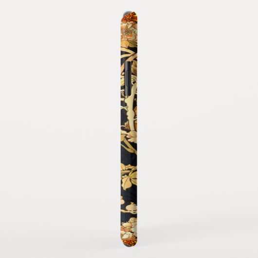 Art nouveau alphonse mucha vrouw bloemengoud zwart Case-Mate iPhone case (Achterkant/rechts)