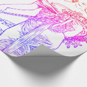 Art nouveau Alphonse Mucha, vrouw met bloemen Cadeaupapier (Hoek)