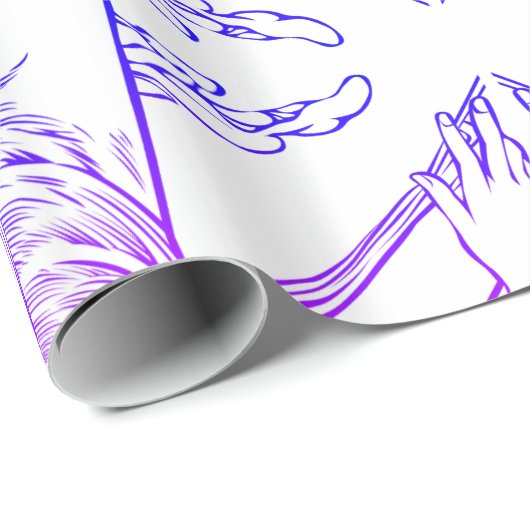 Art nouveau Alphonse Mucha, vrouw met bloemen Cadeaupapier (Rol Hoek)