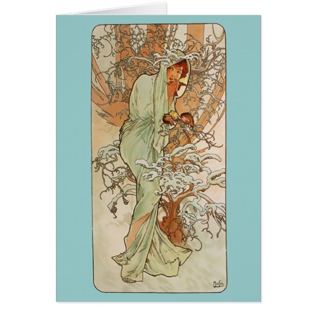 Art Nouveau - Alphonse Mucha - Winter (Voorkant)