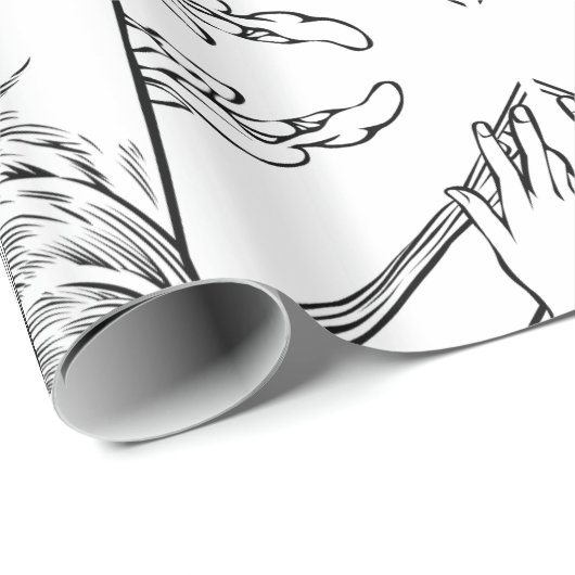 Art nouveau Alphonse Mucha wrappapier Cadeaupapier (Rol Hoek)