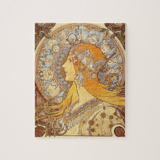 Art Nouveau Alphonse Mucha Zodiac Puzzle Legpuzzel (Verticaal)