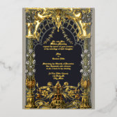 Art Nouveau Altaar uit het Victoriaans tijdperk do Folie Uitnodiging (Voorkant)