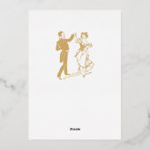 Art Nouveau Altaar uit het Victoriaans tijdperk do Folie Uitnodiging (Achterkant)