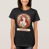 Art Nouveau Amaryllis Vrouw T-shirt (Voorkant)