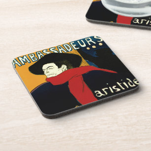 Art Nouveau ambassadeurs uit het verleden, Toulous Bier Onderzetter