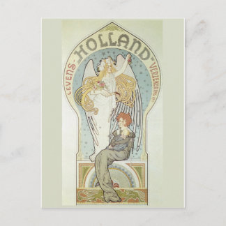 Art Nouveau Angel en Moeder Briefkaart