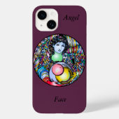 Art Nouveau Angel On Stained Glass Case-Mate iPhone Case (Achterkant)