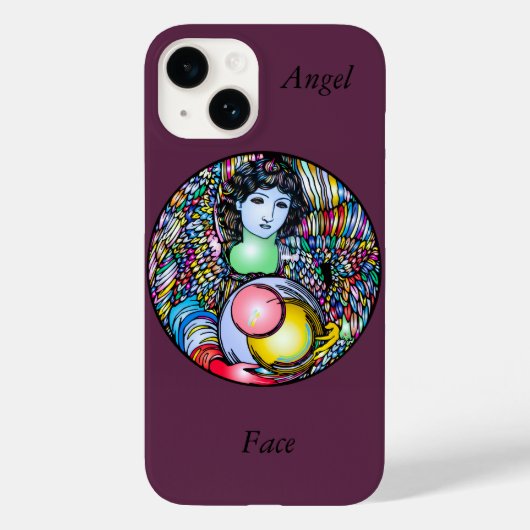 Art Nouveau Angel On Stained Glass Case-Mate iPhone Case (Achterkant)