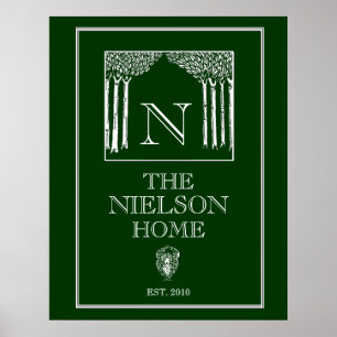 Art Nouveau Angel - serie wandafdrukken Poster