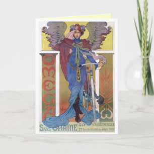 Art Nouveau Angel Wenskaarten Kaart