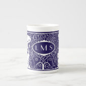 Art Nouveau Angels Monogram China Mok (Voorkant)
