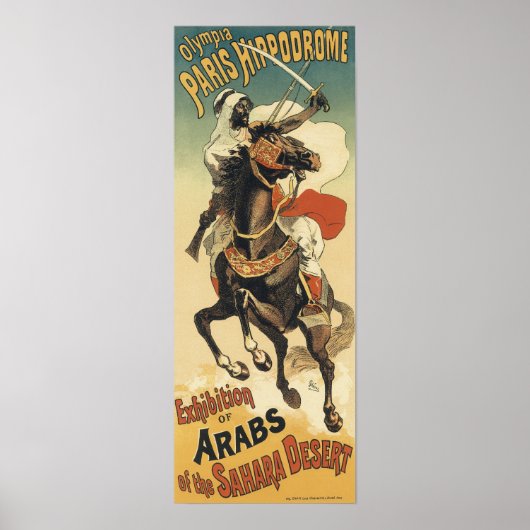 Art Nouveau antiek, Arabieren van de Sahara-woesti Poster (Voorkant)