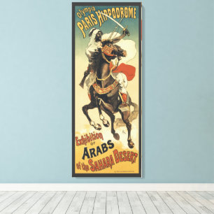 Art Nouveau antiek, Arabieren van de Saharawoestij Canvas Afdruk