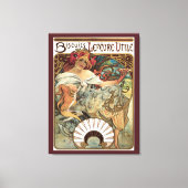 Art Nouveau antiek, Biscuits van Alphonse Mucha Canvas Afdruk (Voorkant)