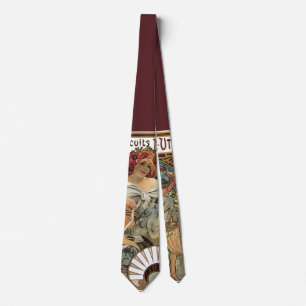 Art Nouveau antiek, Biscuits van Alphonse Mucha Stropdas