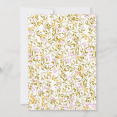 Art Nouveau Antiek Bloemen Huwelijksuitnodiging Kaart (Achterkant)