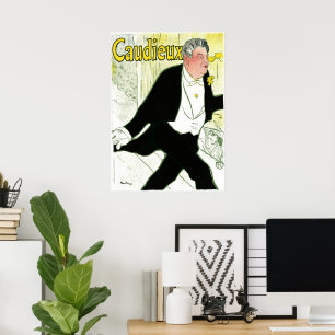 Art Nouveau antiek, Caudieux door Toulouse Lautrec Poster