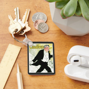 Art Nouveau antiek, Caudieux door Toulouse Lautrec Sleutelhanger