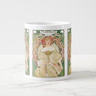 Art Nouveau-antiek, Champenois door Alphonse Mucha Grote Koffiekop