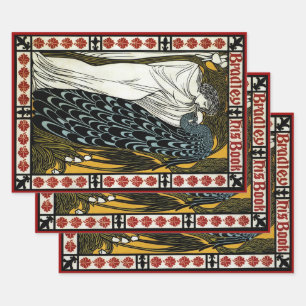 Art Nouveau antiek, De Kus door William Bradley Inpakpapier Vel