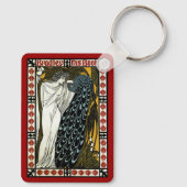 Art Nouveau antiek, De Kus door William Bradley Sleutelhanger (Achterkant)