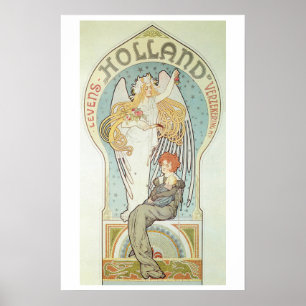 Art Nouveau antiek, Holland Levensverzekering Poster