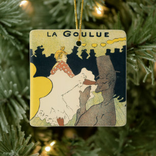 Art Nouveau antiek, La Goulue door Toulouse Lautre Keramisch Ornament
