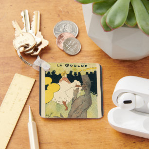 Art Nouveau antiek, La Goulue door Toulouse Lautre Sleutelhanger