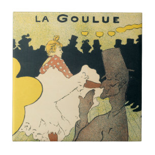 Art Nouveau antiek, La Goulue door Toulouse Lautre Tegeltje