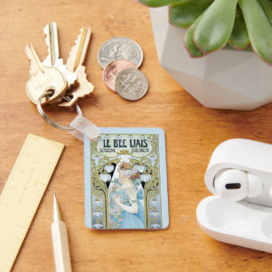 Art Nouveau antiek Le Bec Liais, Privat Livemont Sleutelhanger