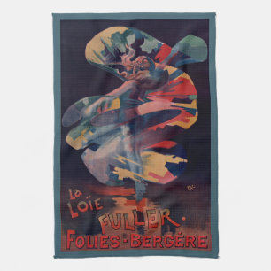 Art Nouveau antiek, Loie Fuller bij Folies Bergere Theedoek
