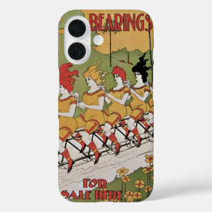 Art Nouveau antiek, Tandem Rijwiel iPhone 16 Hoesje