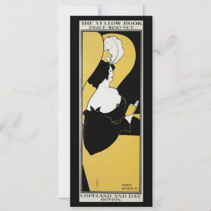 Art Nouveau antiek, vrouw leest een geel boek