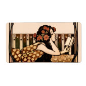 Art Nouveau antieke lezer Etiket (Voorkant)