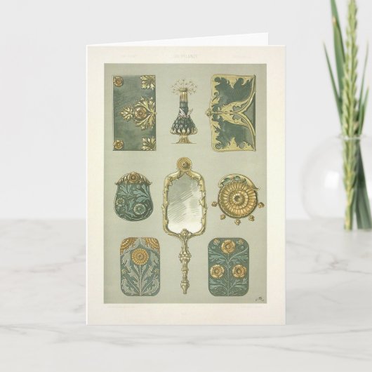 Art nouveau anton seder dressing table kaart (Voorkant)