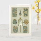 Art nouveau anton seder dressing table kaart (Gele Bloem)