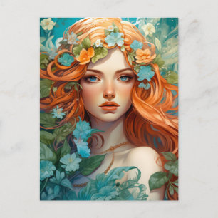 Art Nouveau Aos sí Fairy Briefkaart