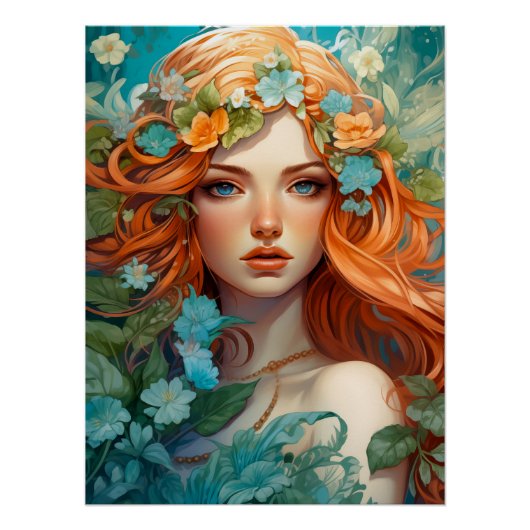 Art Nouveau Aos sí Fairy Perfect Poster (Voorkant)