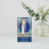 Art Nouveau Aquarius Visitekaartje (Staand voorkant)