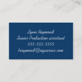 Art Nouveau Aquarius Visitekaartje (Achterkant)