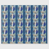 Art Nouveau Aquarius Wrapping Paper Cadeaupapier (Vlak)