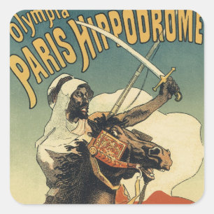  Art Nouveau, Arabieren van de Sahara Vierkante Sticker