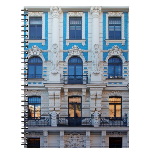 Art Nouveau-architectuur in Riga, Letland Notitieboek (Voorkant)