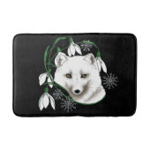 Art Nouveau Arctic White Fox Badmat (Voorkant)
